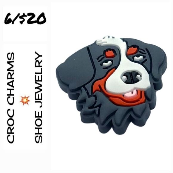 🐶 Saint Bernard 🌟 Croc Charms Jibbitz Shoe Jewelry ✨️Bermese Mountain Dog Mom - Picture 1 of 3